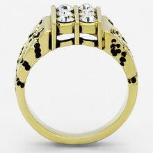 Load image into Gallery viewer, Gold Rings for Men Stainless Steel TK774 with Top Grade Crystal in Clear
