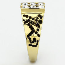 Load image into Gallery viewer, Gold Rings for Men Stainless Steel TK774 with Top Grade Crystal in Clear
