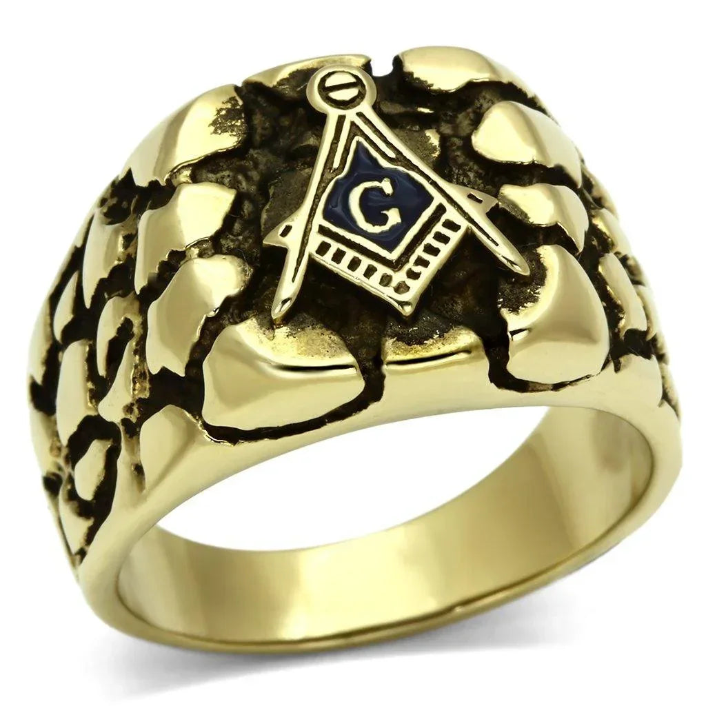 Gold Rings for Men Stainless Steel TK778 with No Stone - Jewelry Store by Erik Rayo