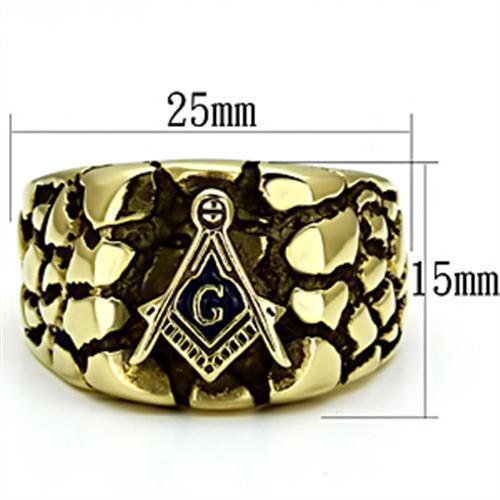 Gold Rings for Men Stainless Steel TK778 with No Stone - Jewelry Store by Erik Rayo