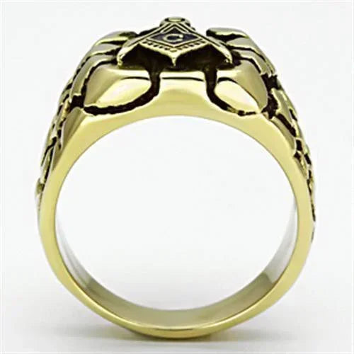 Gold Rings for Men Stainless Steel TK778 with No Stone - Jewelry Store by Erik Rayo