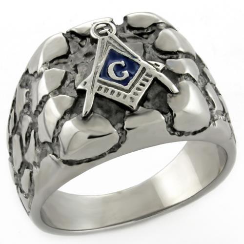 Rings for Men Silver Stainless Steel TK778N with No Stone - Jewelry Store by Erik Rayo
