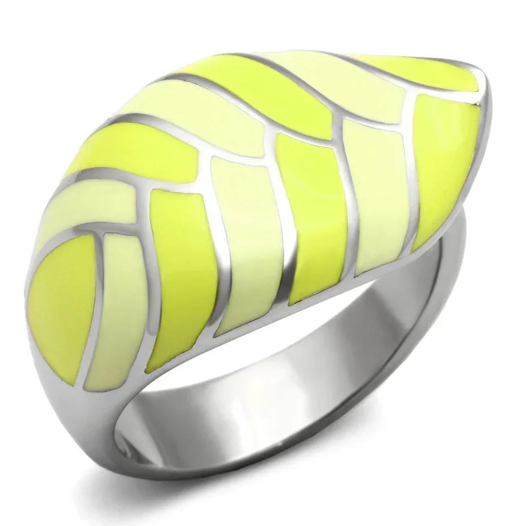 Silver Rings for Women Stainless Steel TK801 with Epoxy in Multi Color - Jewelry Store by Erik Rayo