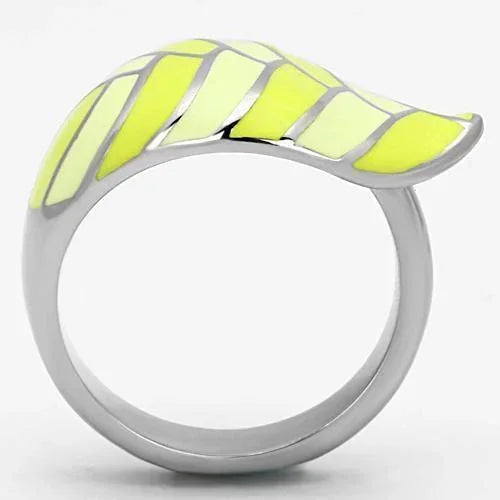 Silver Rings for Women Stainless Steel TK801 with Epoxy in Multi Color - Jewelry Store by Erik Rayo