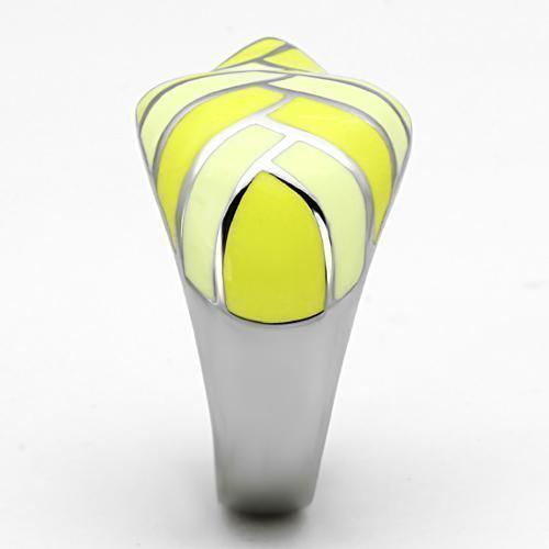 Silver Rings for Women Stainless Steel TK801 with Epoxy in Multi Color - Jewelry Store by Erik Rayo