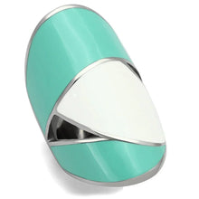 Load image into Gallery viewer, Rings for Women Silver Stainless Steel TK808 with Epoxy in Multi Color
