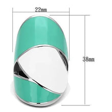 Load image into Gallery viewer, Rings for Women Silver Stainless Steel TK808 with Epoxy in Multi Color
