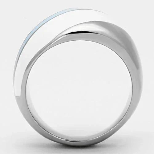 Silver Rings for Women Stainless Steel TK809 with Top Grade Crystal in Clear - Jewelry Store by Erik Rayo