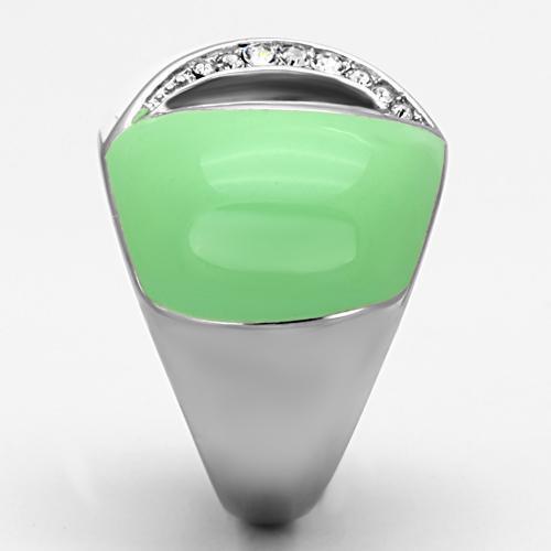 Silver Rings for Women Stainless Steel TK811 with Top Grade Crystal in Clear - Jewelry Store by Erik Rayo