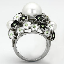 Load image into Gallery viewer, Silver Rings for Women Stainless Steel TK818 with Pearl in White
