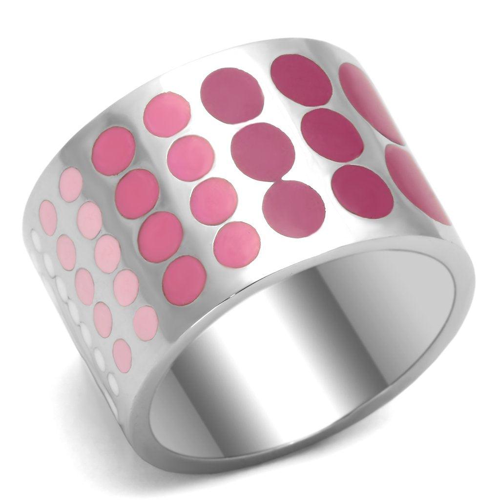 Silver Rings for Women Stainless Steel TK820 with Epoxy in Multi Color