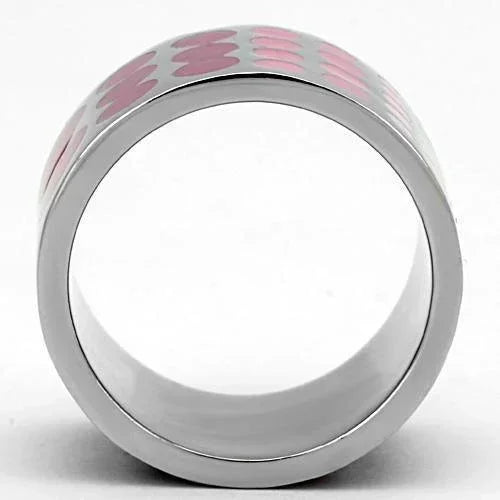 Silver Rings for Women Stainless Steel TK820 with Epoxy in Multi Color - Jewelry Store by Erik Rayo