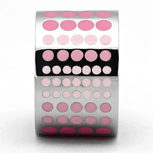 Silver Rings for Women Stainless Steel TK820 with Epoxy in Multi Color - Jewelry Store by Erik Rayo