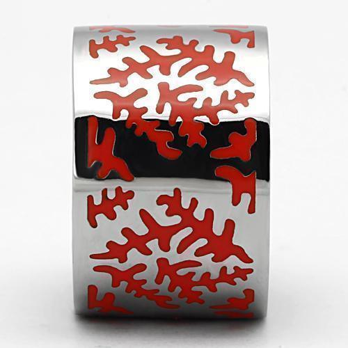 Silver Rings for Women Stainless Steel TK821 with Epoxy in Siam - Jewelry Store by Erik Rayo