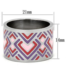 Load image into Gallery viewer, Silver Rings for Women Stainless Steel TK823 with Epoxy in Multi Color
