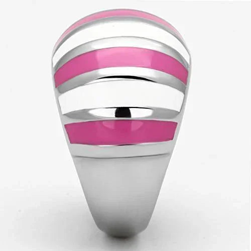 Silver Rings for Women Stainless Steel TK828 with Epoxy in Multi Color - Jewelry Store by Erik Rayo