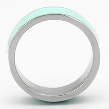 Load image into Gallery viewer, Silver Rings for Women Stainless Steel TK836 with Epoxy in Turquoise
