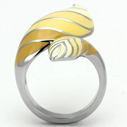 Silver Rings for Women Stainless Steel TK837 with Epoxy in Multi Color - Jewelry Store by Erik Rayo