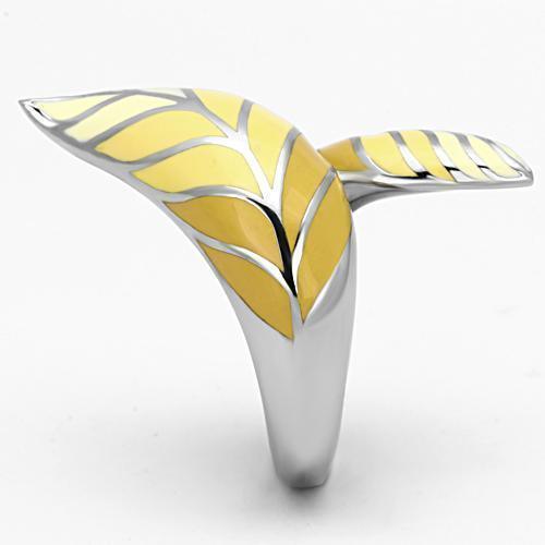 Silver Rings for Women Stainless Steel TK837 with Epoxy in Multi Color - Jewelry Store by Erik Rayo