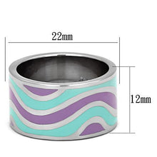 Load image into Gallery viewer, Silver Rings for Women Stainless Steel TK840 with Epoxy in Multi Color
