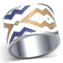 Load image into Gallery viewer, Silver Rings for Women Stainless Steel TK841 with Epoxy in Multi Color
