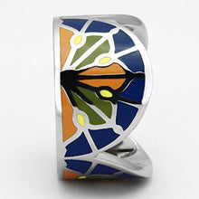 Load image into Gallery viewer, Silver Rings for Women Stainless Steel TK842 with Epoxy in Multi Color
