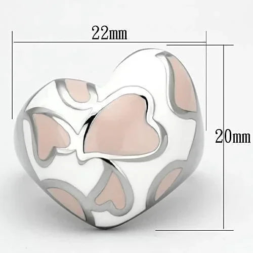 Silver Rings for Women Stainless Steel TK843 with Epoxy in Multi Color - Jewelry Store by Erik Rayo