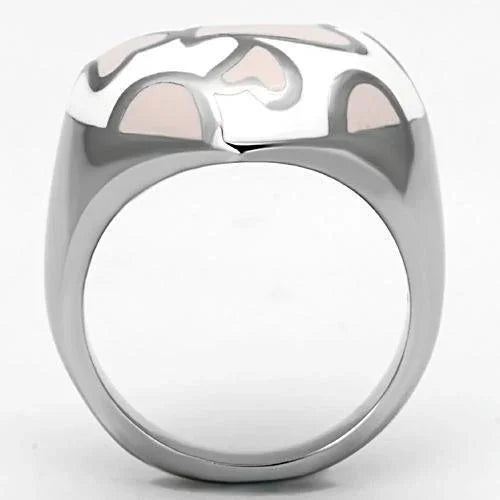 Silver Rings for Women Stainless Steel TK843 with Epoxy in Multi Color - Jewelry Store by Erik Rayo