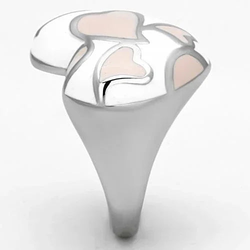 Silver Rings for Women Stainless Steel TK843 with Epoxy in Multi Color - Jewelry Store by Erik Rayo