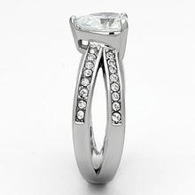 Load image into Gallery viewer, Silver Rings for Women Stainless Steel TK851 with AAA Grade Cubic Zirconia in Clear
