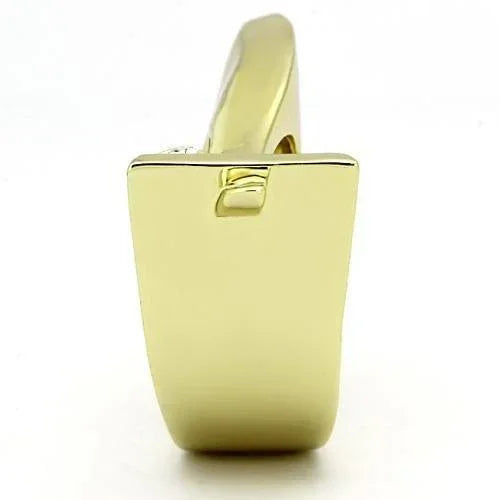Gold Rings for Women Stainless Steel TK853 with Top Grade Crystal in Clear - Jewelry Store by Erik Rayo