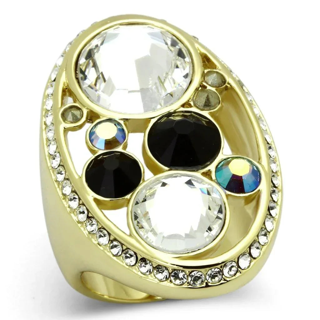 Gold Rings for Women Stainless Steel TK857 with Top Grade Crystal in Multi Color - Jewelry Store by Erik Rayo