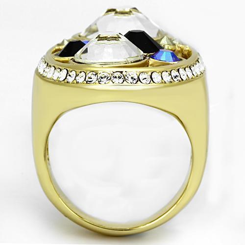 Gold Rings for Women Stainless Steel TK857 with Top Grade Crystal in Multi Color - Jewelry Store by Erik Rayo