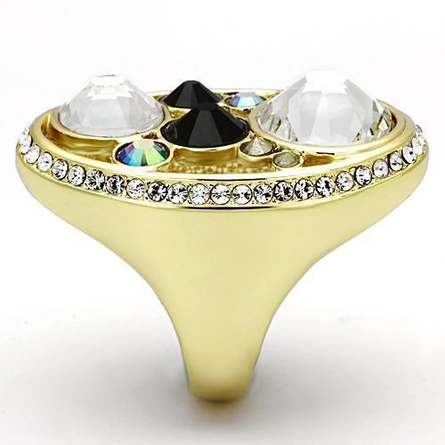Gold Rings for Women Stainless Steel TK857 with Top Grade Crystal in Multi Color - Jewelry Store by Erik Rayo
