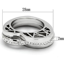 Load image into Gallery viewer, Silver Rings for Women Stainless Steel TK864 with Top Grade Crystal in Clear
