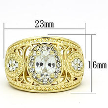 Load image into Gallery viewer, Gold Rings for Women Stainless Steel TK868 with AAA Grade Cubic Zirconia in Clear
