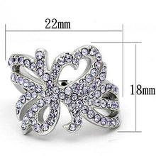 Load image into Gallery viewer, Silver Rings for Women Stainless Steel TK869 with Top Grade Crystal in Light Sapphire
