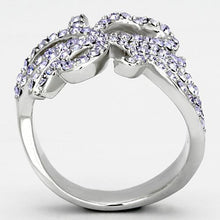 Load image into Gallery viewer, Silver Rings for Women Stainless Steel TK869 with Top Grade Crystal in Light Sapphire
