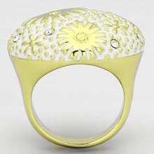 Load image into Gallery viewer, Gold Rings for Women Stainless Steel TK875 with Top Grade Crystal in Clear
