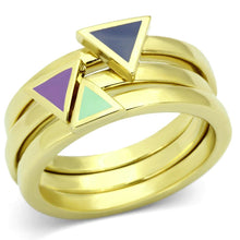 Load image into Gallery viewer, Gold Rings for Women Stainless Steel TK877 with Epoxy in Multi Color
