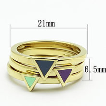 Load image into Gallery viewer, Gold Rings for Women Stainless Steel TK877 with Epoxy in Multi Color
