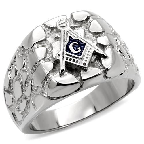 Rings for Men Silver Stainless Steel TK8X039 with No Stone - Jewelry Store by Erik Rayo