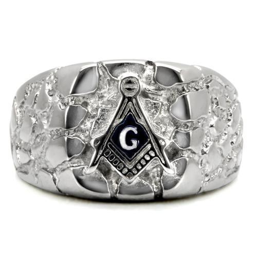 Rings for Men Silver Stainless Steel TK8X039 with No Stone - Jewelry Store by Erik Rayo