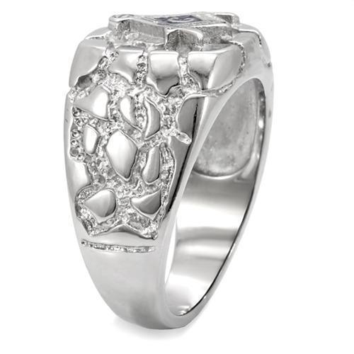 Rings for Men Silver Stainless Steel TK8X039 with No Stone - Jewelry Store by Erik Rayo