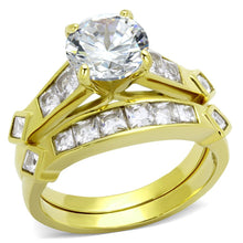 Load image into Gallery viewer, Gold Rings for Women Stainless Steel TK8X040 with AAA Grade Cubic Zirconia in Clear
