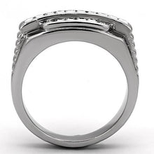 Load image into Gallery viewer, Rings for Men Silver Stainless Steel TK956 with Top Grade Crystal in Clear
