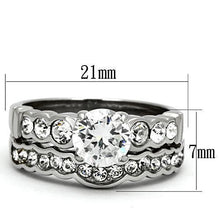 Load image into Gallery viewer, Silver Rings for Women Stainless Steel TK974 with AAA Grade Cubic Zirconia in Clear
