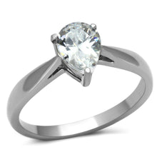 Load image into Gallery viewer, Silver Rings for Women Stainless Steel TK994 with AAA Grade Cubic Zirconia in Clear
